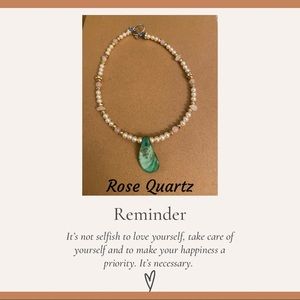 Rose Quartz beaded necklace!!